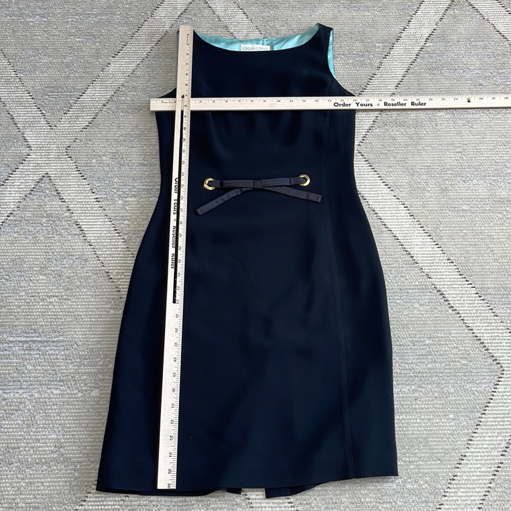 Casual Corner Black Sheath Sleeveless Work Dress - 4 - Picture 4 of 8